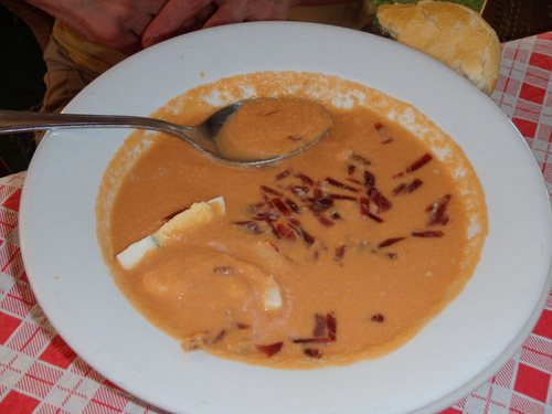 Terry had a Lobster Bisque appetizer.